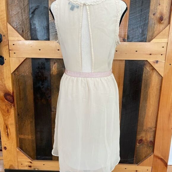 AEO crochet layered lace hi-lo sheer chiffon dress - Picture 5 of 9